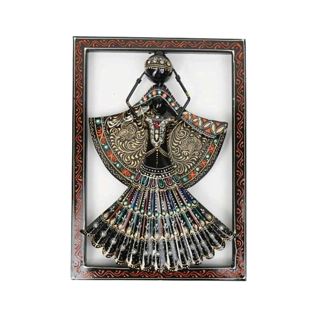 Handcrafted Kalbelia Dance Frame – Rajasthani Folk Art Wall Décor