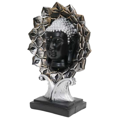 Flower Silver Buddha Statue – Peaceful Elegance for Your Space