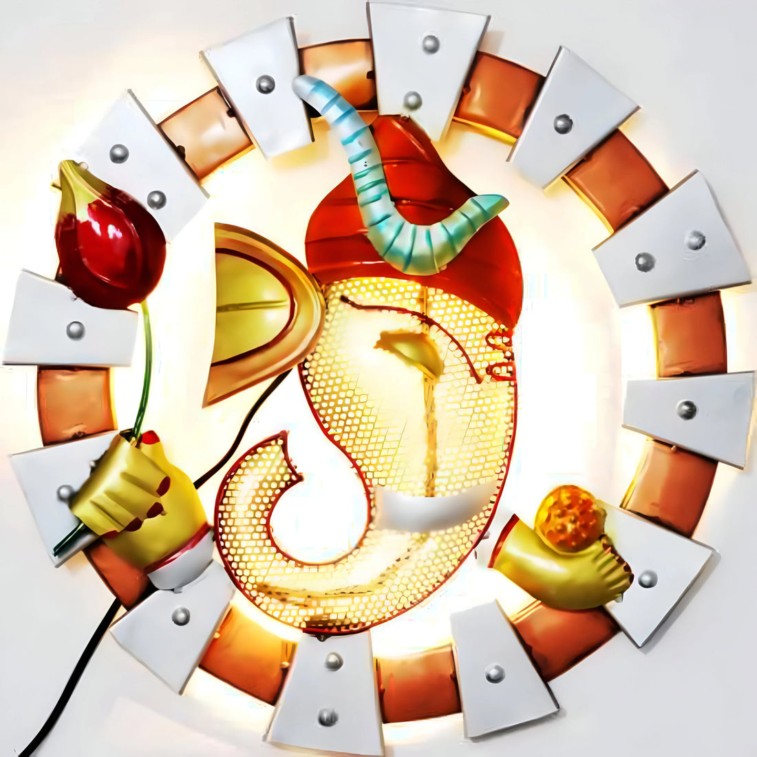 Lotus Ganesha Idol – Divine Lord Ganesha Statue Seated on Lotus for Spiritual &amp; Home Decor