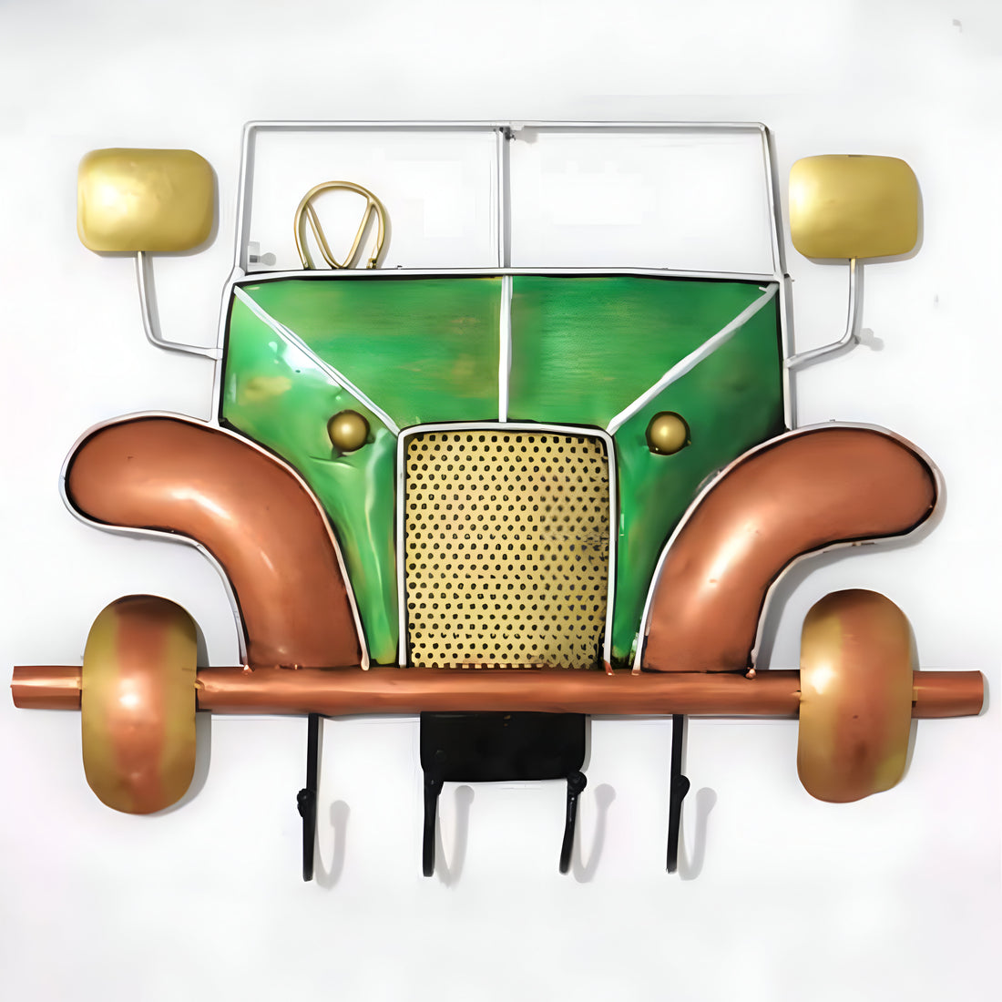Car Face Key Hanger – Wall-Mounted Key Holder with Vintage Car Front Design