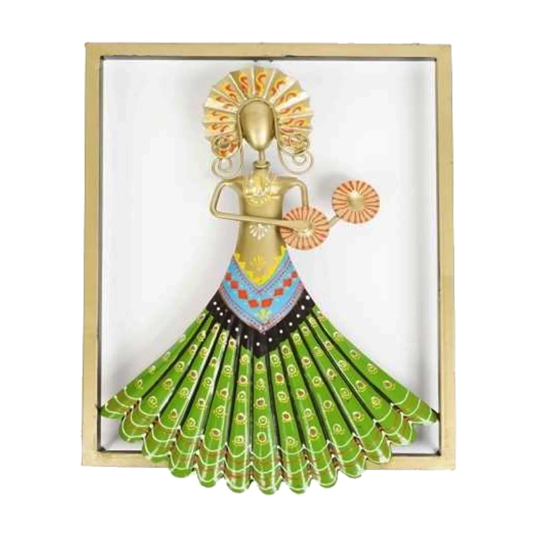 Multicolor Kelbelia Dance Frame – Rajasthani Folk Art Wall Décor