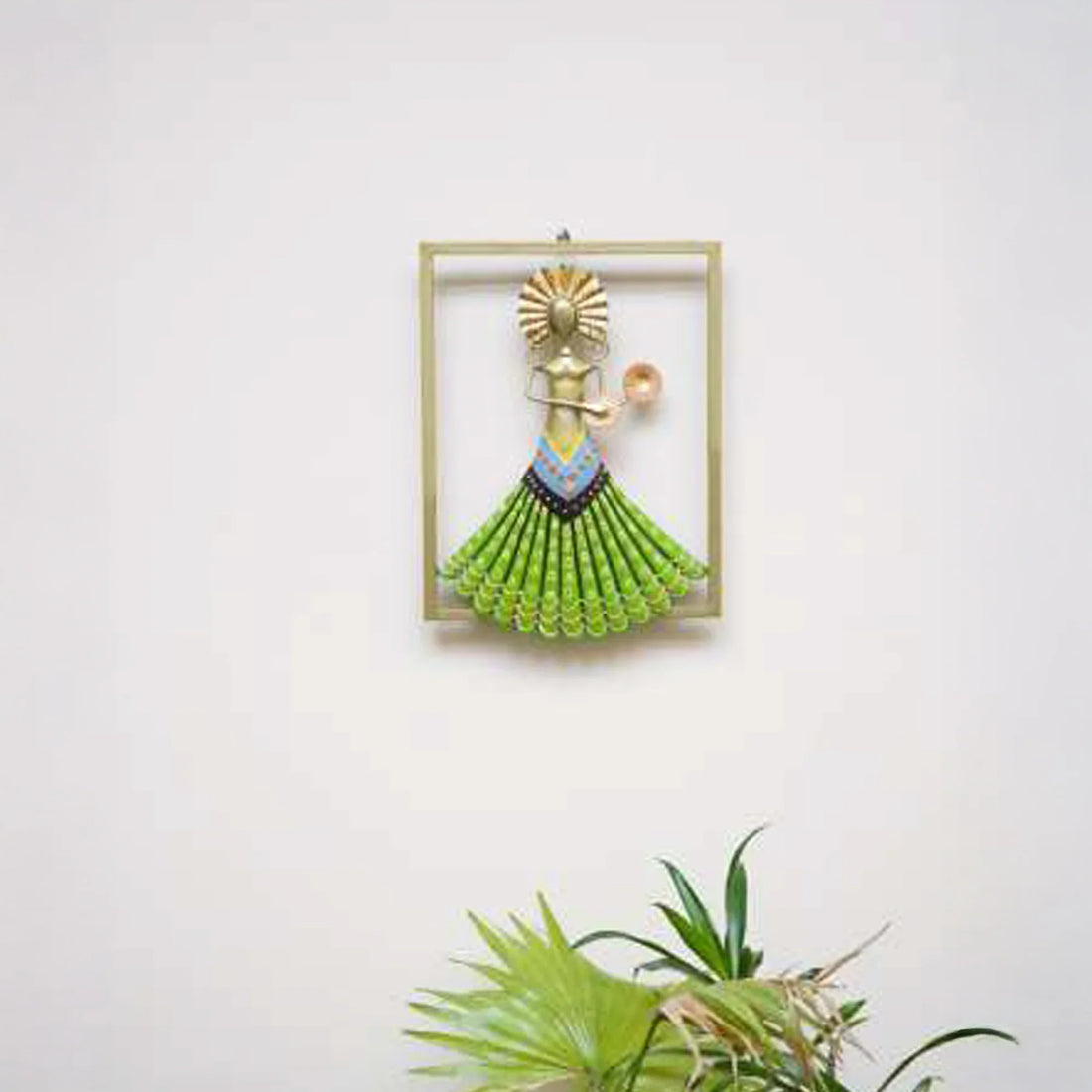 Multicolor Kelbelia Dance Frame – Rajasthani Folk Art Wall Décor