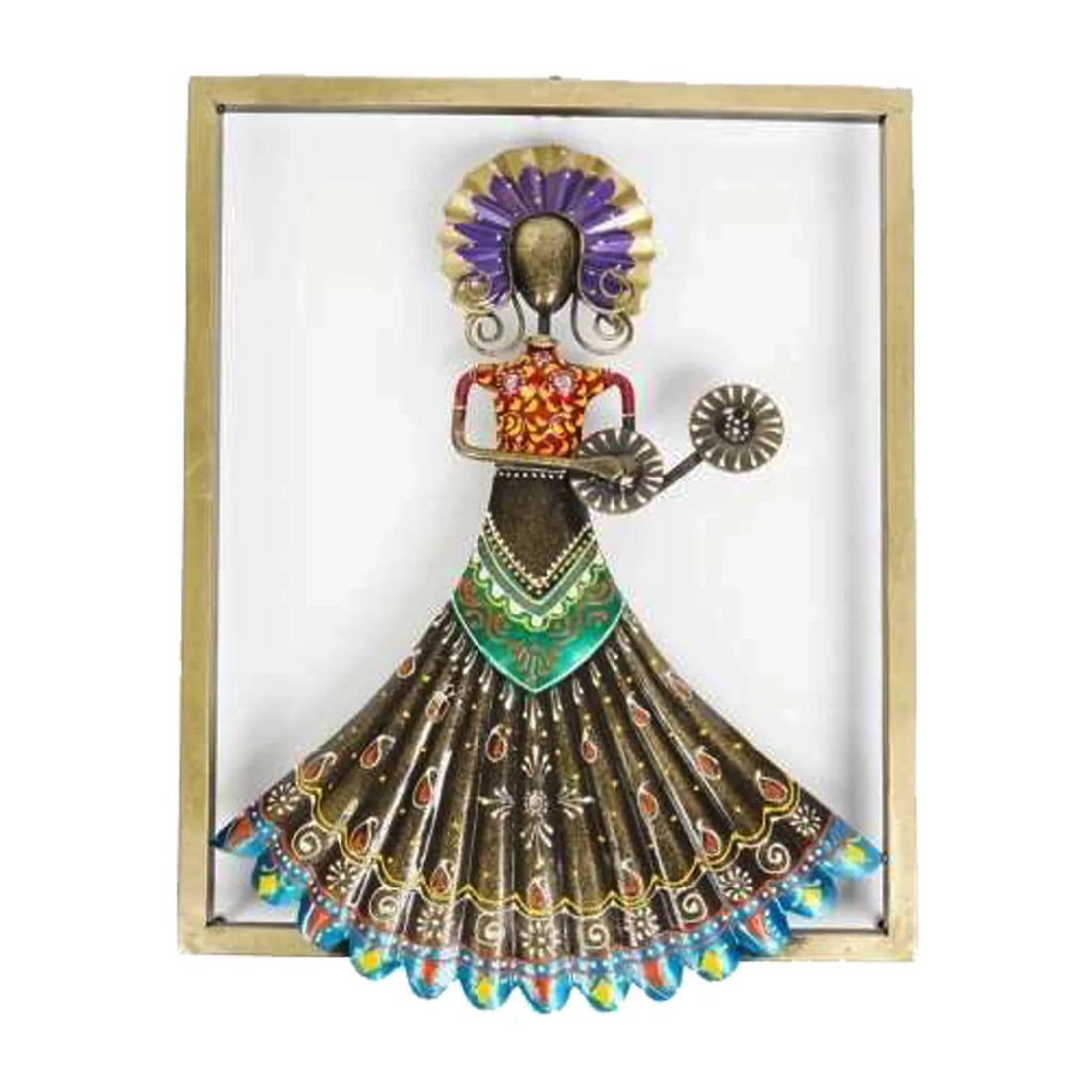 Multicolor Kelbelia Frame – Vibrant Rajasthani Folk Dance Wall Art