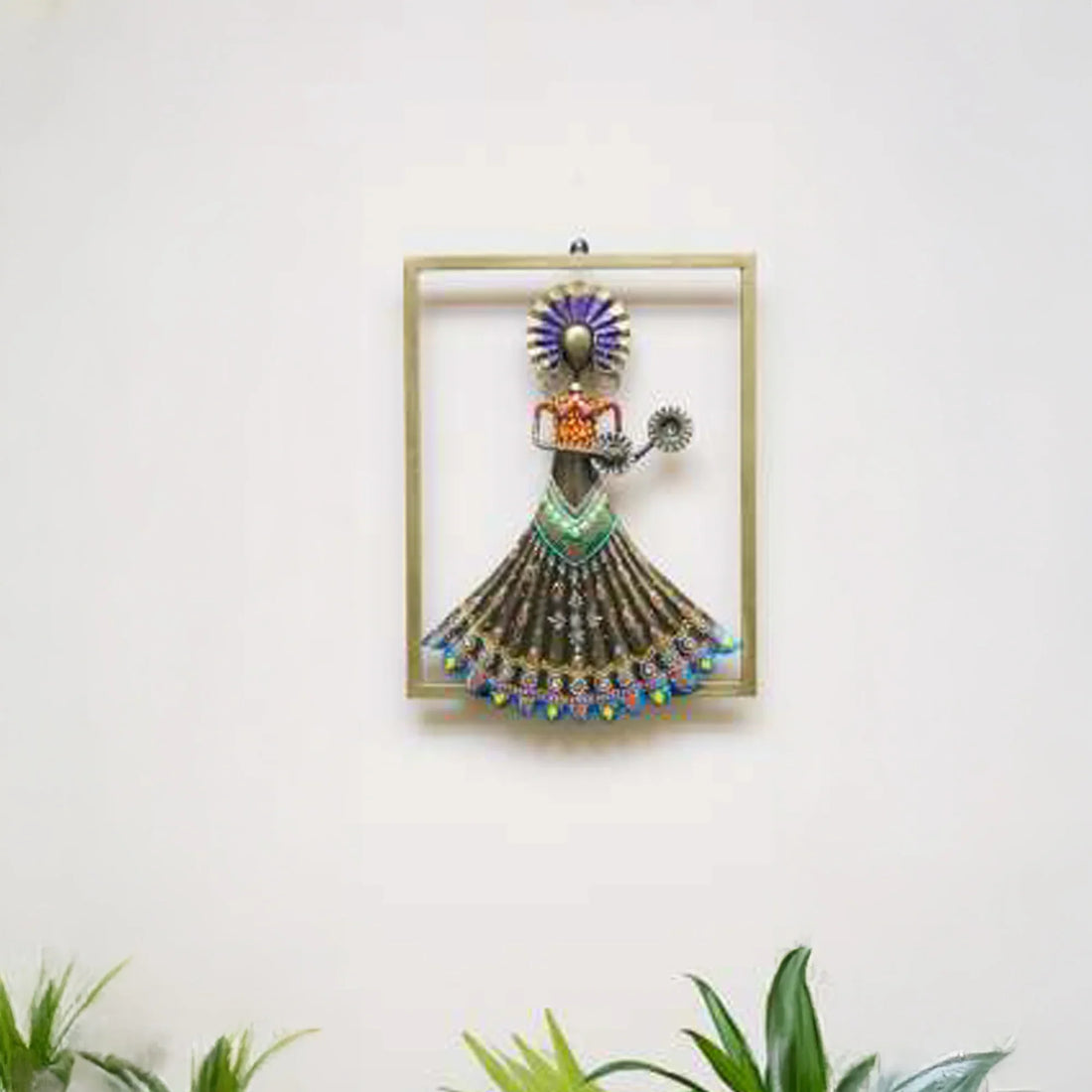 Multicolor Kelbelia Frame – Vibrant Rajasthani Folk Dance Wall Art