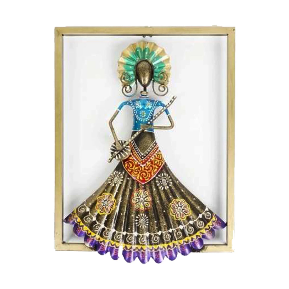 Multicolor Kelbelia Frame – Traditional Rajasthani Dance Wall Art