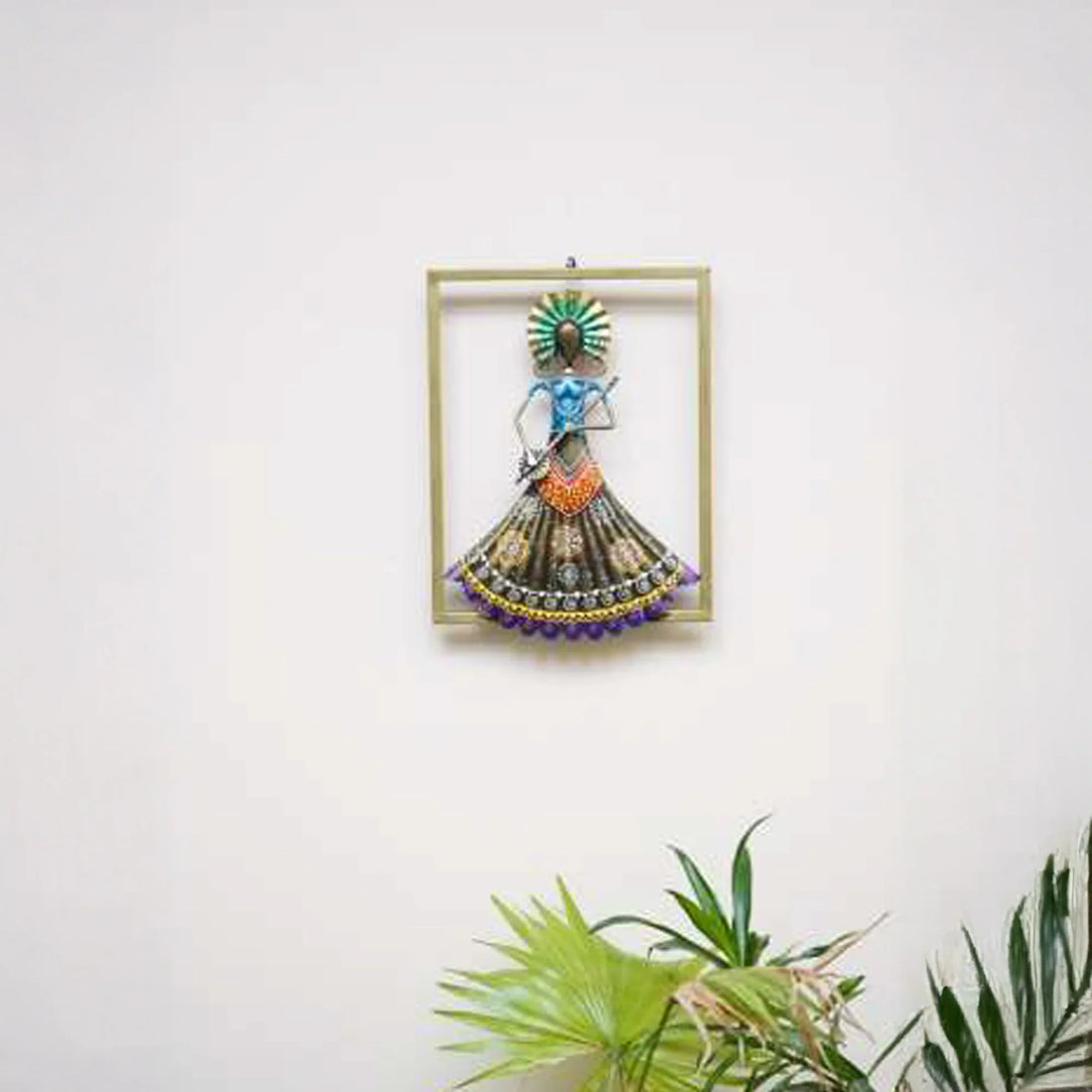 Multicolor Kelbelia Frame – Traditional Rajasthani Dance Wall Art