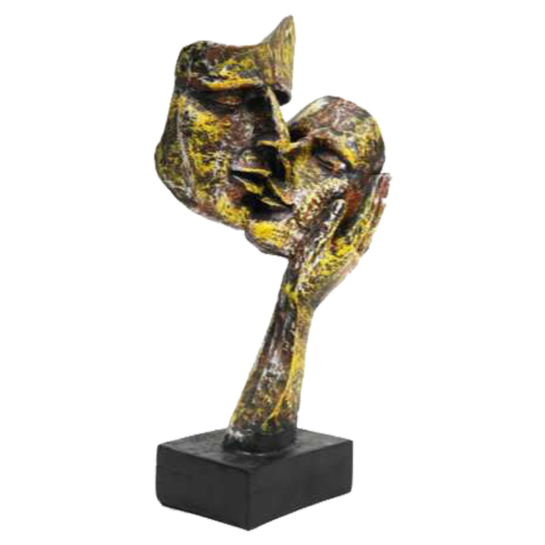 Antique Kiss Couple Sculpture – Romantic Vintage-Inspired Home Decor
