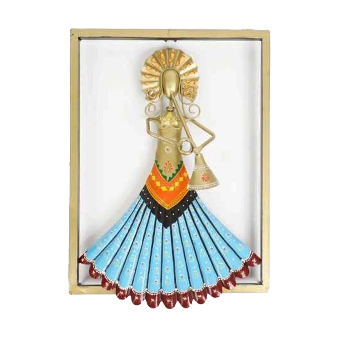 Multicolor Kelbelia Dance Frame – Handcrafted Rajasthani Wall Art