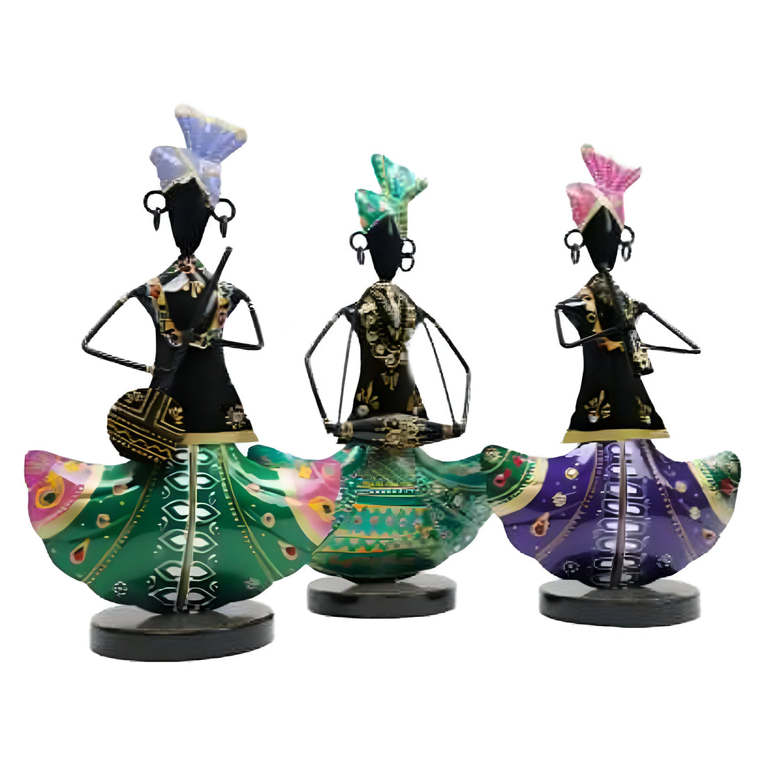 Sardar Musician Figurine Set – Handcrafted Trio of Sikh Musicians (Set of 3)