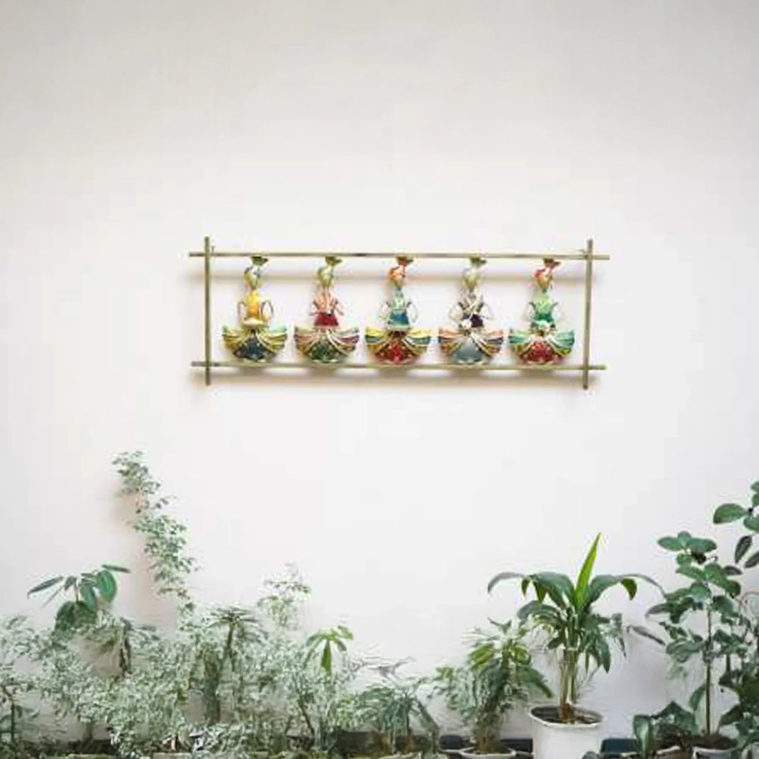 Iron 5 Musician Frame – Handcrafted Rajasthani Folk Art Wall Décor