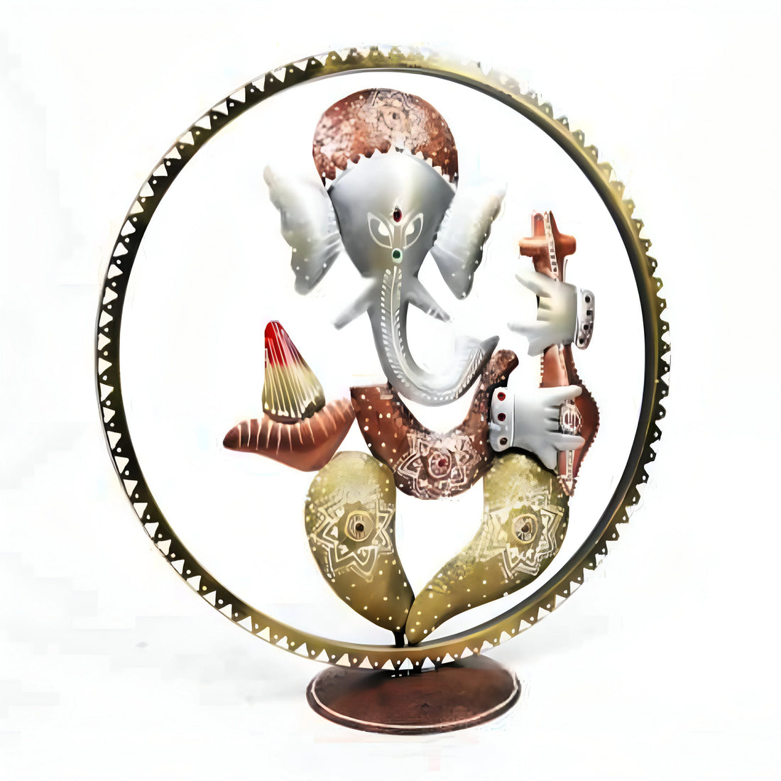 Guitar Ring Ganesha Figurine – Musical Lord Ganesha Decorative Idol with Modern Ring Design