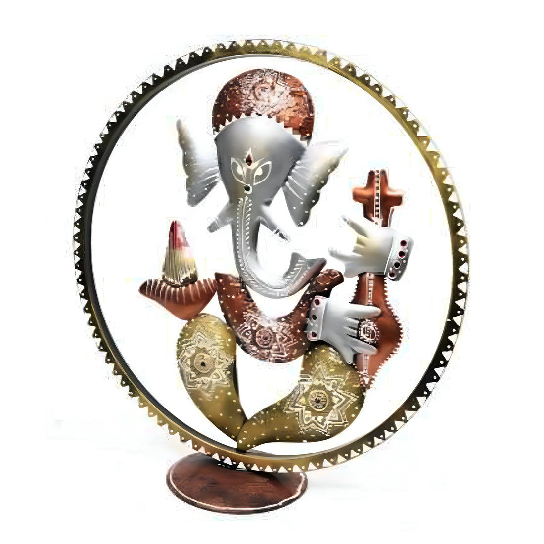 Guitar Ring Ganesha Figurine – Musical Lord Ganesha Decorative Idol with Modern Ring Design