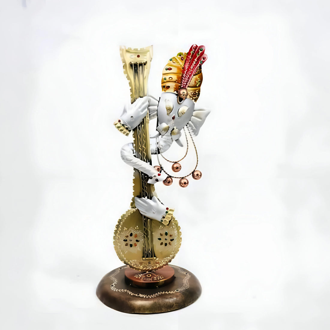 Standing Guitar Ganesha Idol – Handcrafted Musical Ganpati Statue for Home &amp; Office Décor