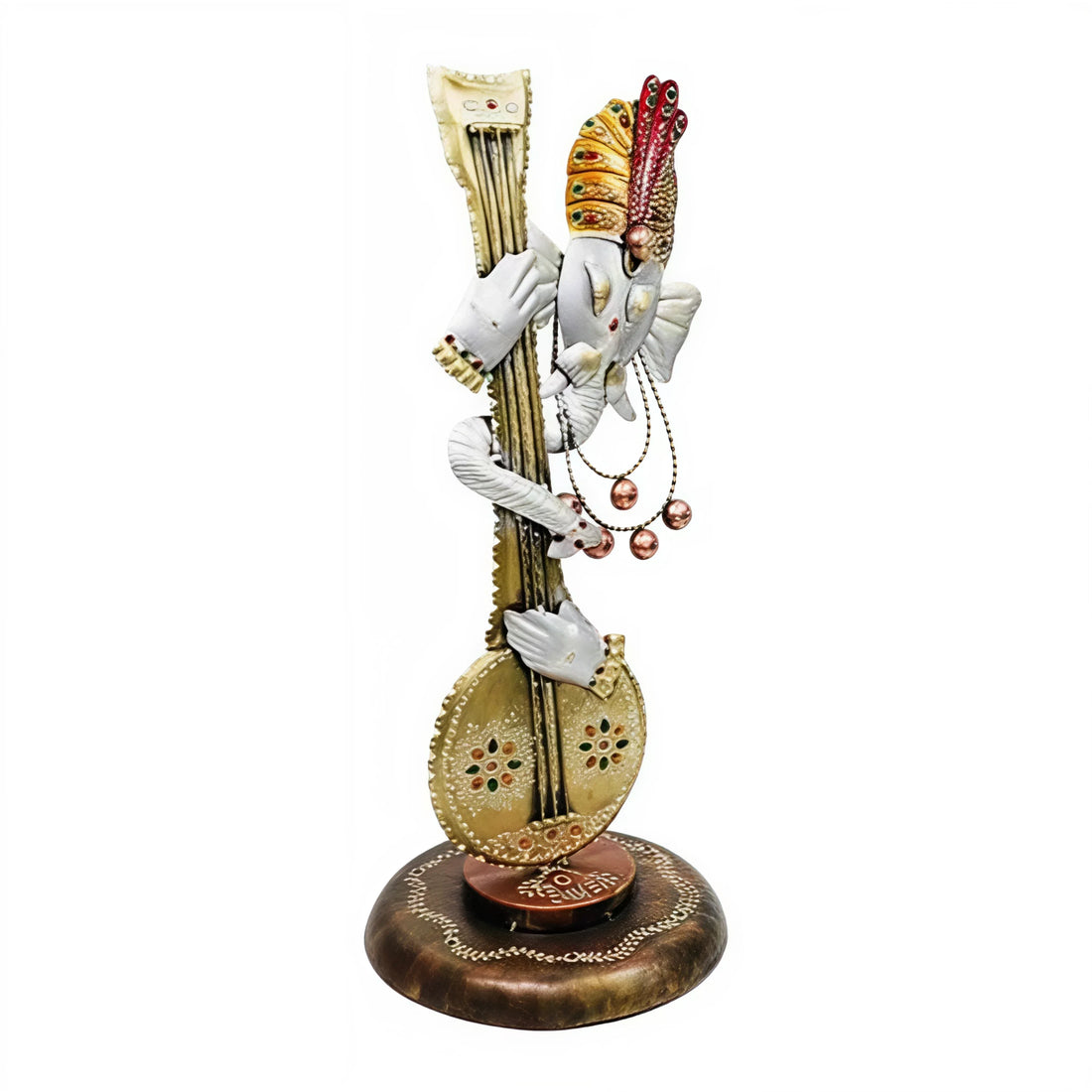 Standing Guitar Ganesha Idol – Handcrafted Musical Ganpati Statue for Home &amp; Office Décor
