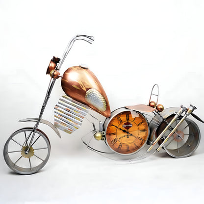 Hardley Big Bike Table Clock – Vintage Motorcycle-Inspired Desk Clock for Home &amp; Office Décor