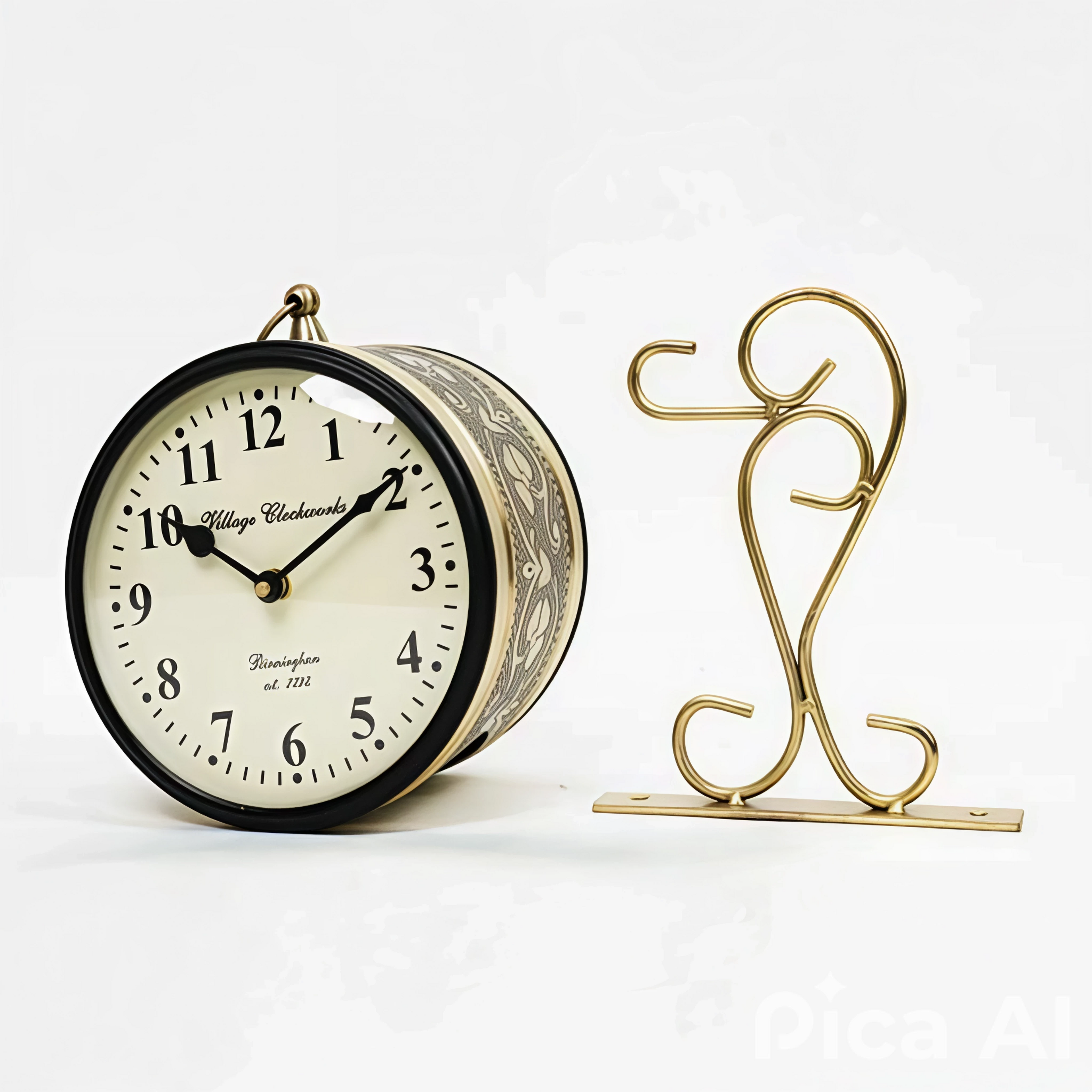 Railway Clock with Wall Hanger – Double-Sided Station Clock for Home, Café &amp; Office Décor