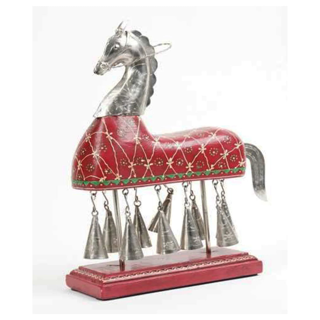 Iron Bell Horse with Base - Rustic Artisan Charm