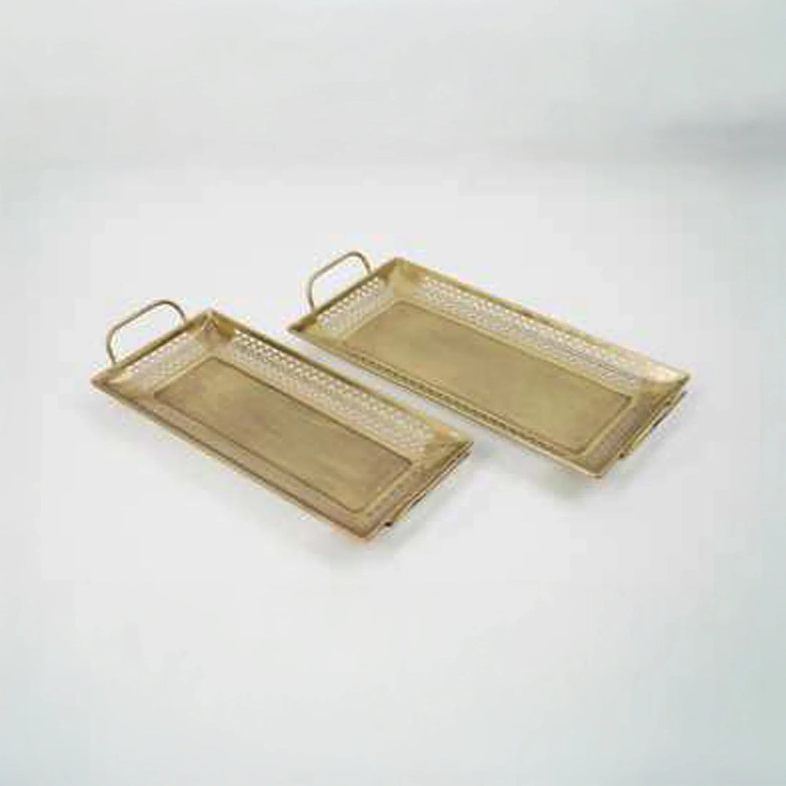 Handcrafted Iron Rectangular Tea Tray – Rustic Serving Tray for Kitchen &amp; Home Decor
