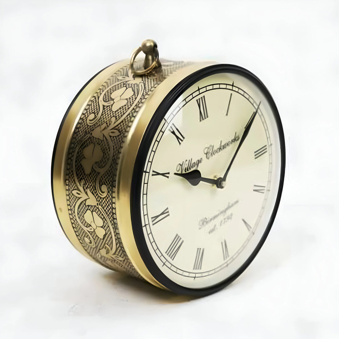 Railway Wall Clock 6&quot; with Hanger – Vintage Industrial Style