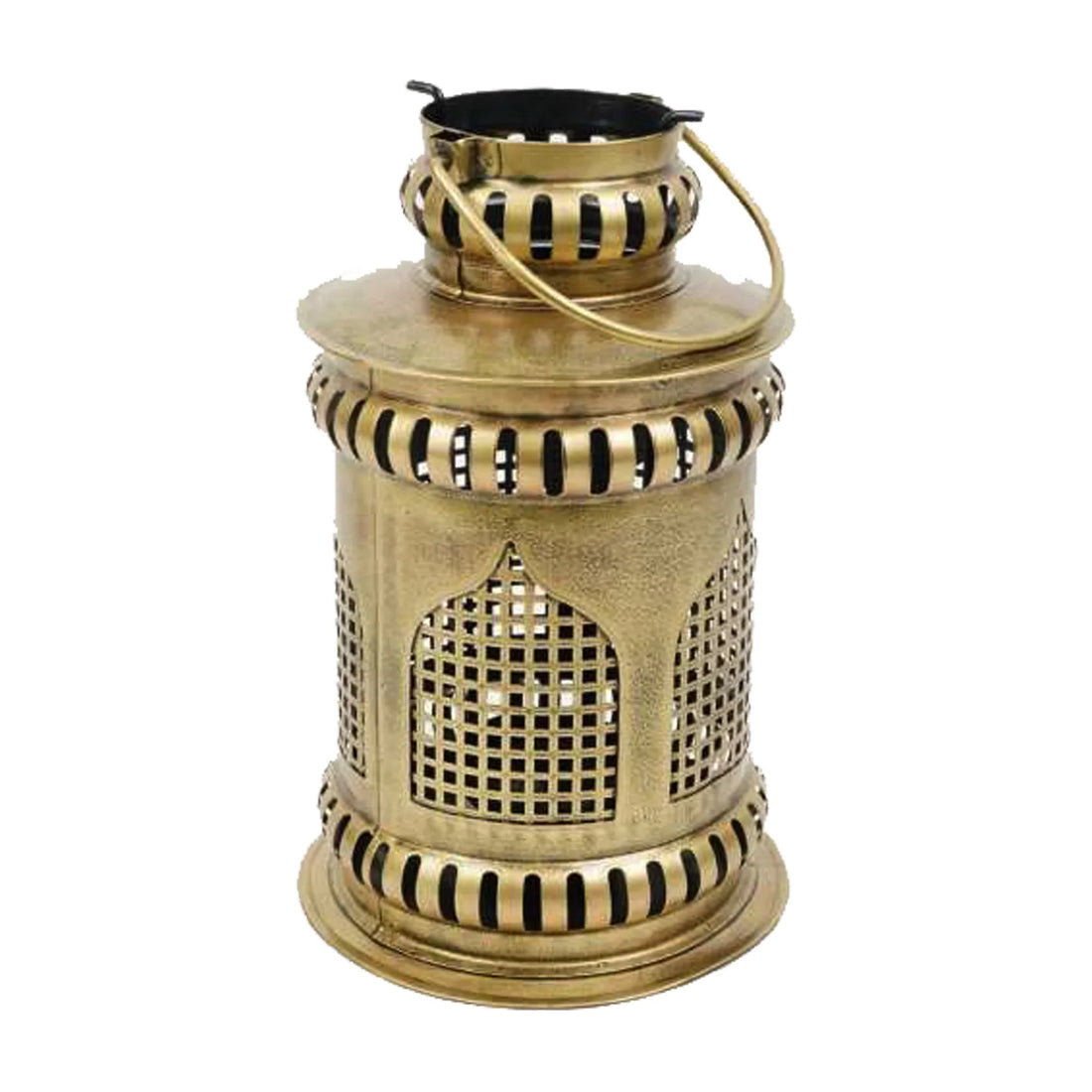 Mehrab Lantern – Handcrafted Iron Lantern with Arch Motif | Elegant Ambient Lighting