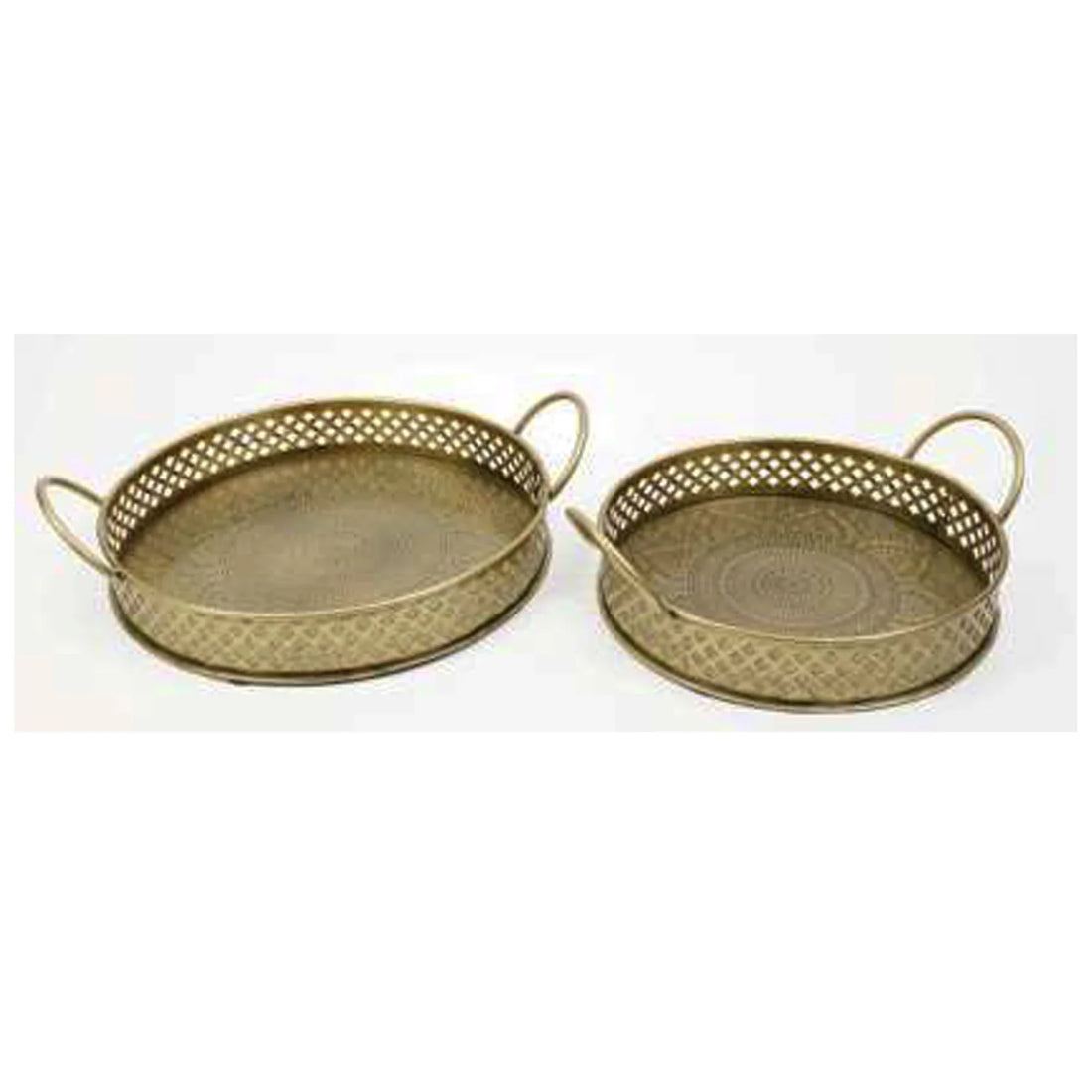 Elegant Iron Round Tray – Decorative &amp; Functional Serving Tray