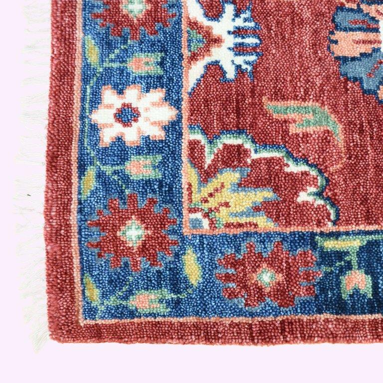 Farookht Turkish Muted Rug Handmade Wool Rug Vintage Rug Neutral Premium Hand-Knotted Modern Oushak Rug Premium Wool Turkish rug | 5ftx8ft | F-HKOU-003