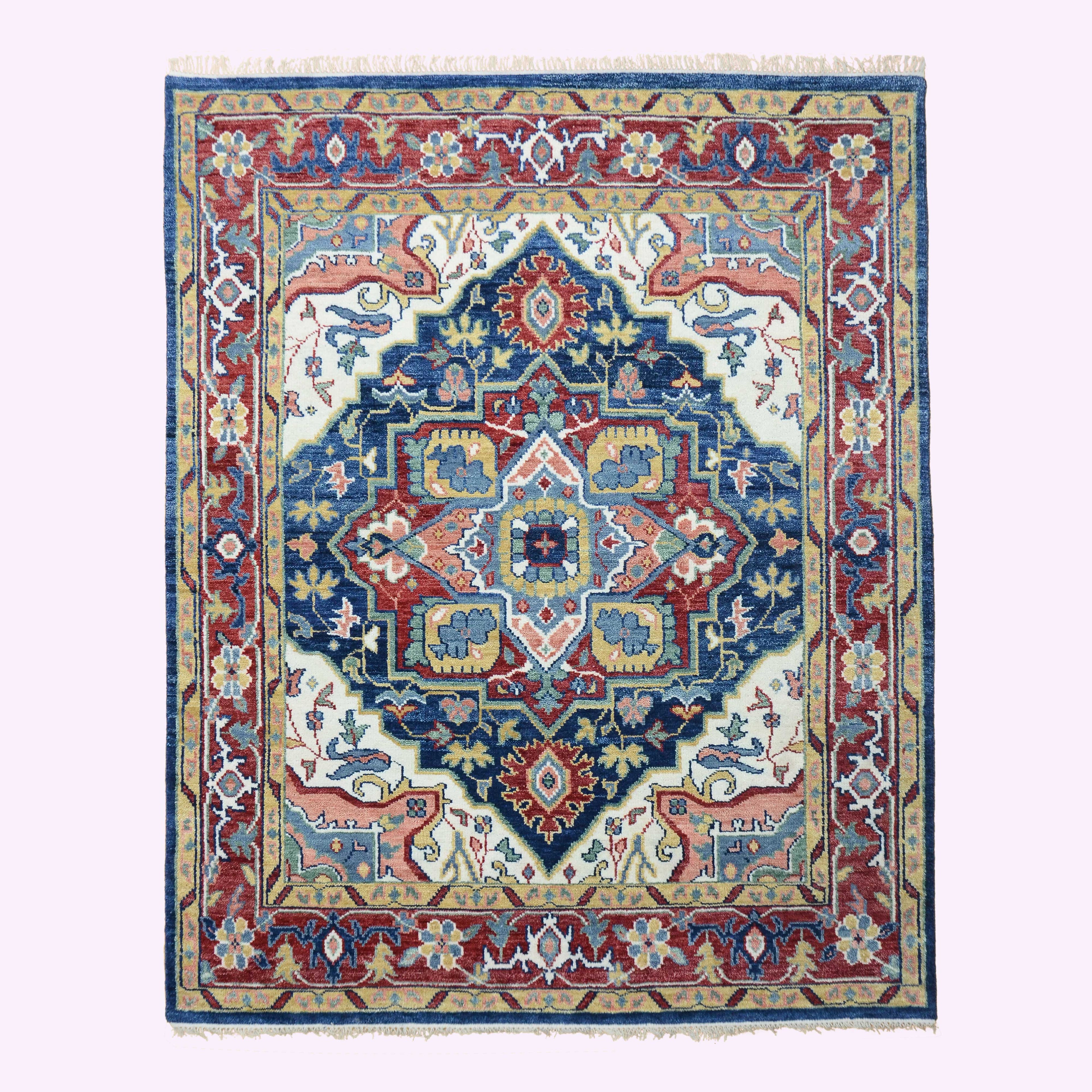 Farookht Turkish Subdued Rug Handcrafted Wool Rug Classic Rug Neutral High-Quality Contemporary Oushak Rug Superior Wool Turkish Rug | 8ft x 10ft | F-HKOU-012