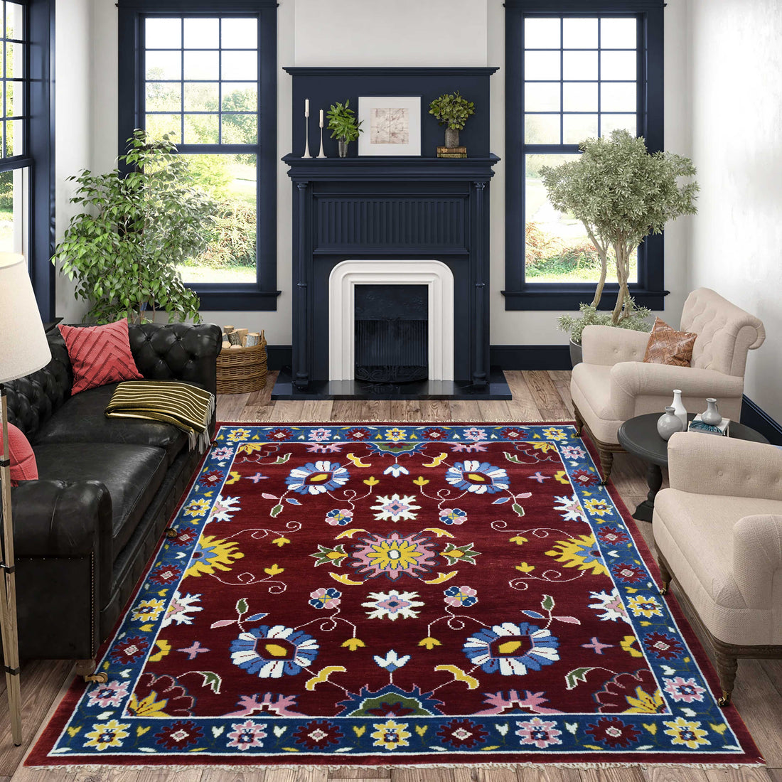 Farookht Turkish Subdued Rug Handcrafted Wool Rug Classic Rug Neutral High-Quality Contemporary Oushak Rug Superior Wool Turkish Rug | 8ft x 10ft | F-HKOU-016