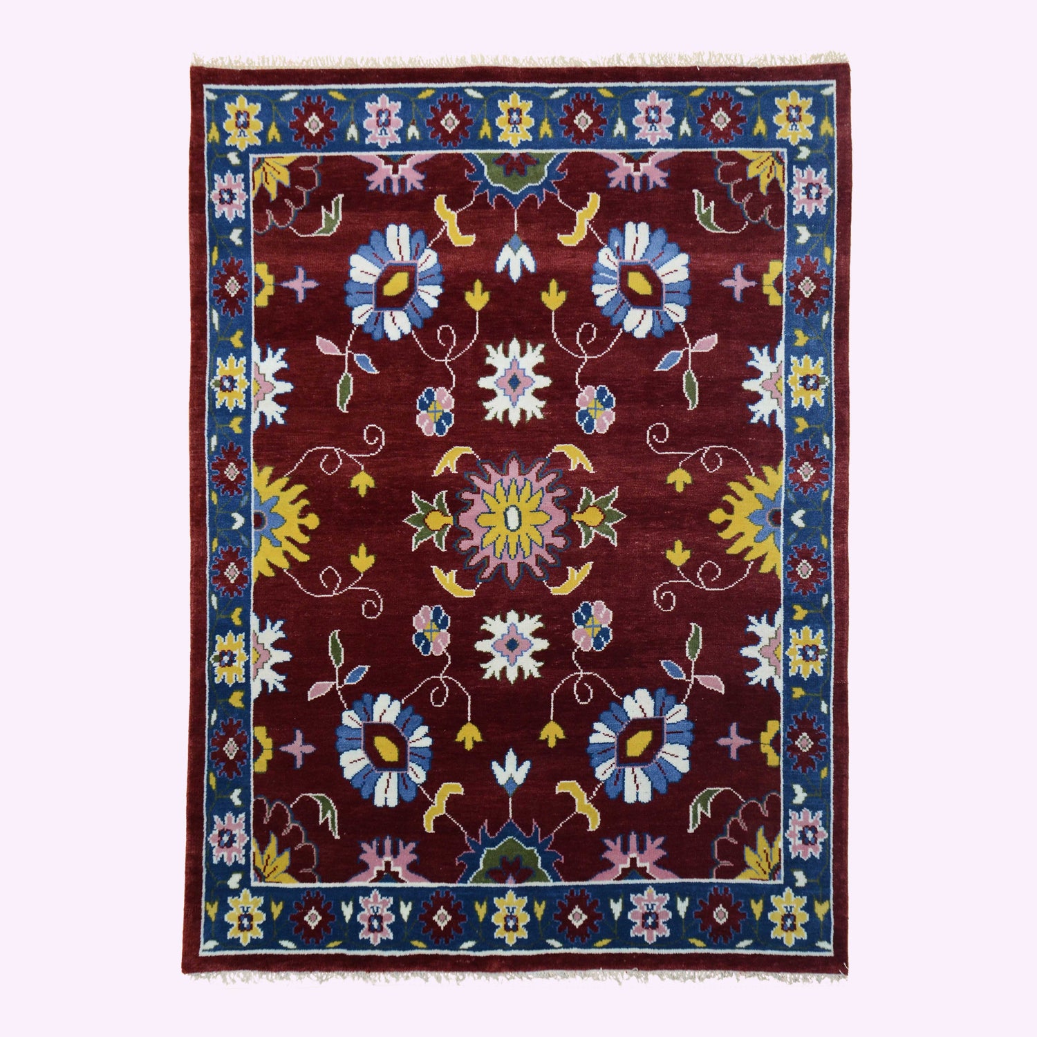 Farookht Turkish Subdued Rug Handcrafted Wool Rug Classic Rug Neutral High-Quality Contemporary Oushak Rug Superior Wool Turkish Rug | 8ft x 10ft | F-HKOU-016