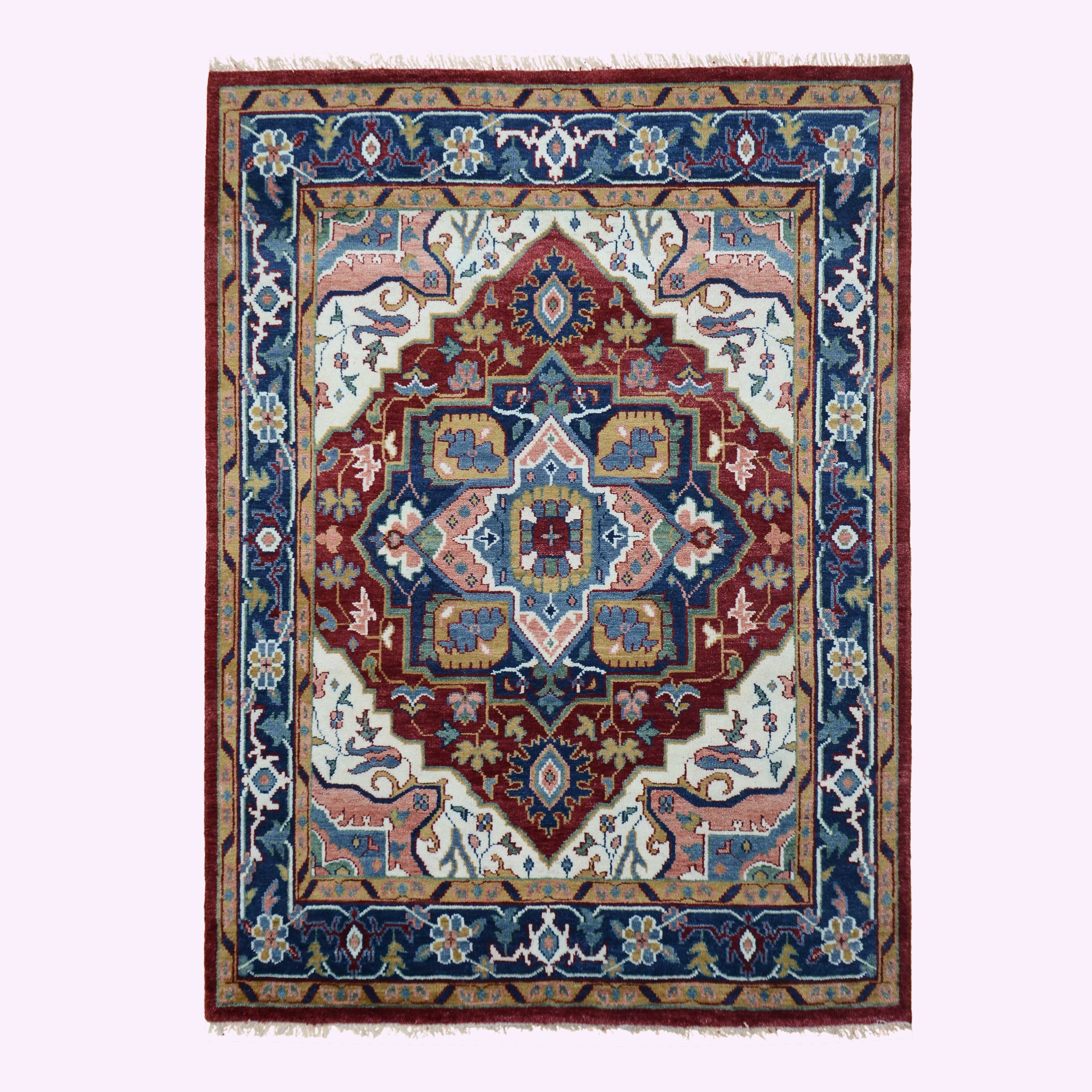 Farookht Turkish Subdued Rug Handcrafted Wool Rug Classic Rug Neutral High-Quality Contemporary Oushak Rug Superior Wool Turkish Rug | 8ft x 10ft | F-HKOU-017