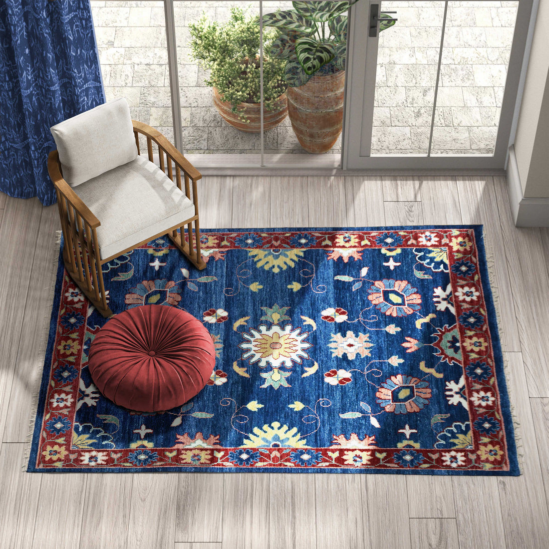 Farookht Turkish Subdued Rug Handcrafted Wool Rug Classic Rug Neutral High-Quality Contemporary Oushak Rug Superior Wool Turkish Rug | 8ft x 10ft | F-HKOU-018