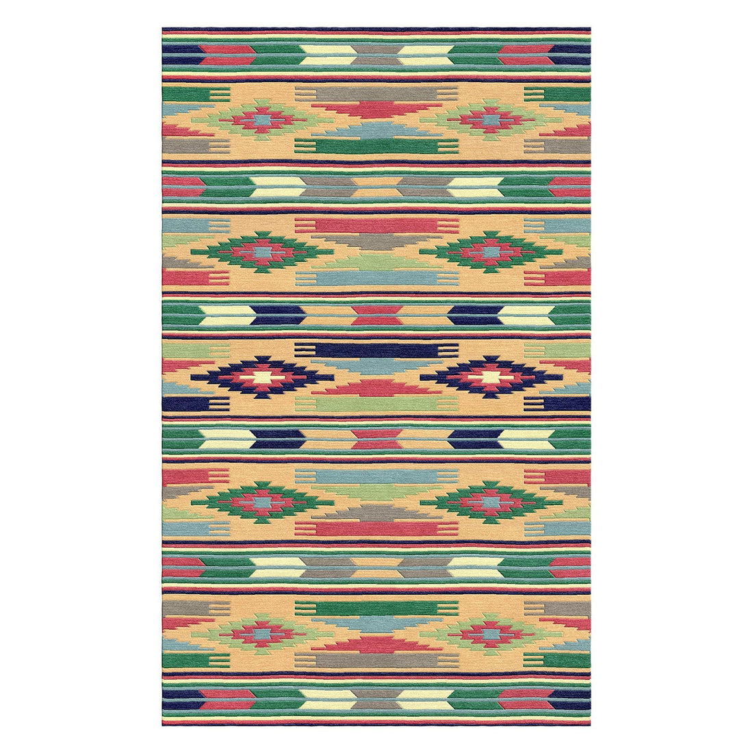 8a5a1e-8b.myshopify.com Multicolor Aztec Geometric Wool Rug for Living Spaces | F-HT-032