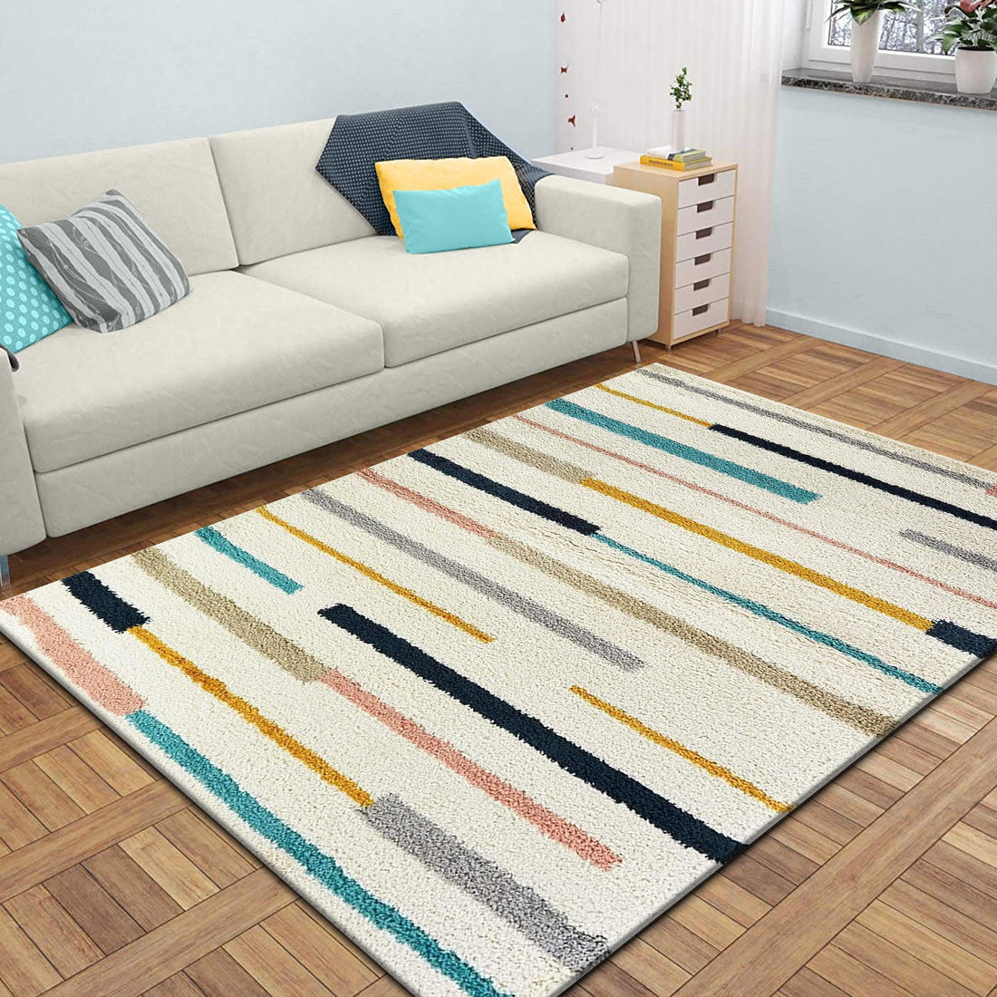 Farookht Shag Area Rugs for Living Room, Shaggy Floor Carpet for Bedroom, Girls Carpets, Kids Home Decor Rugs, Cute Luxury Non-Slip, F-SH-005 - Farookht