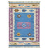Blue Purple Handwoven Wool Kilim Rug