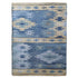 Blue patterned rug on a white background