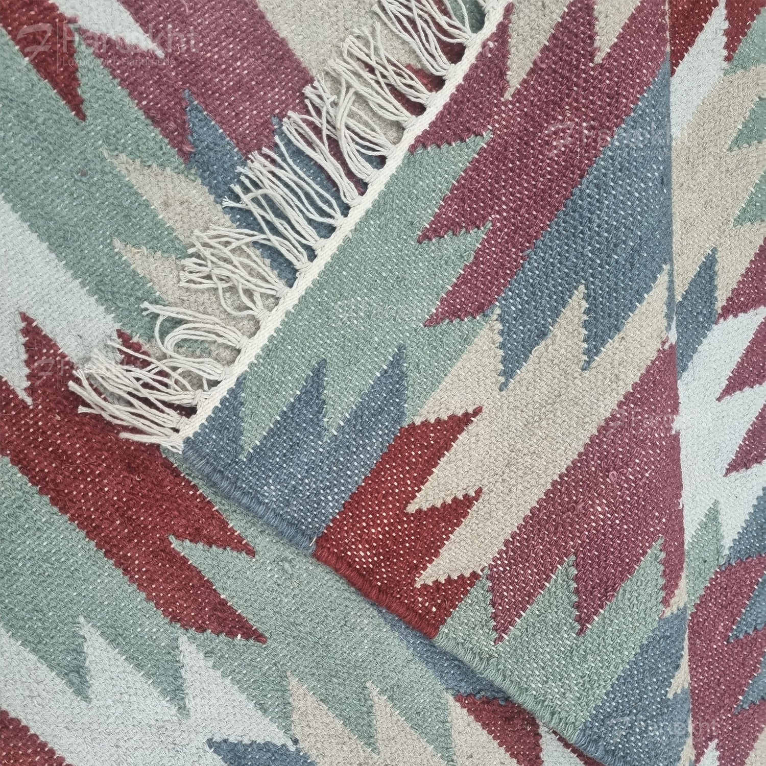 Pastel Chevron Handwoven Kilim Rug