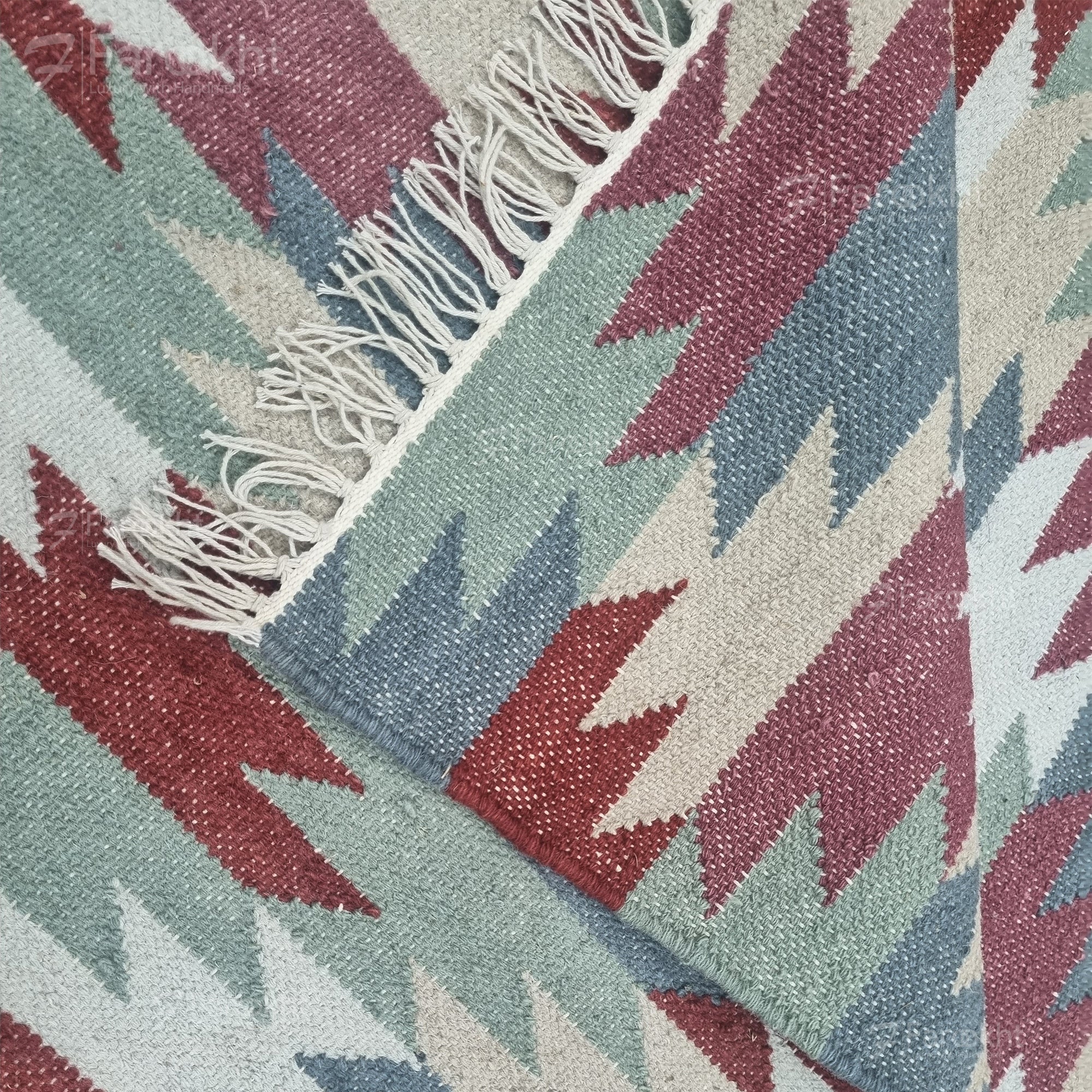 Pastel Chevron Handwoven Kilim Rug