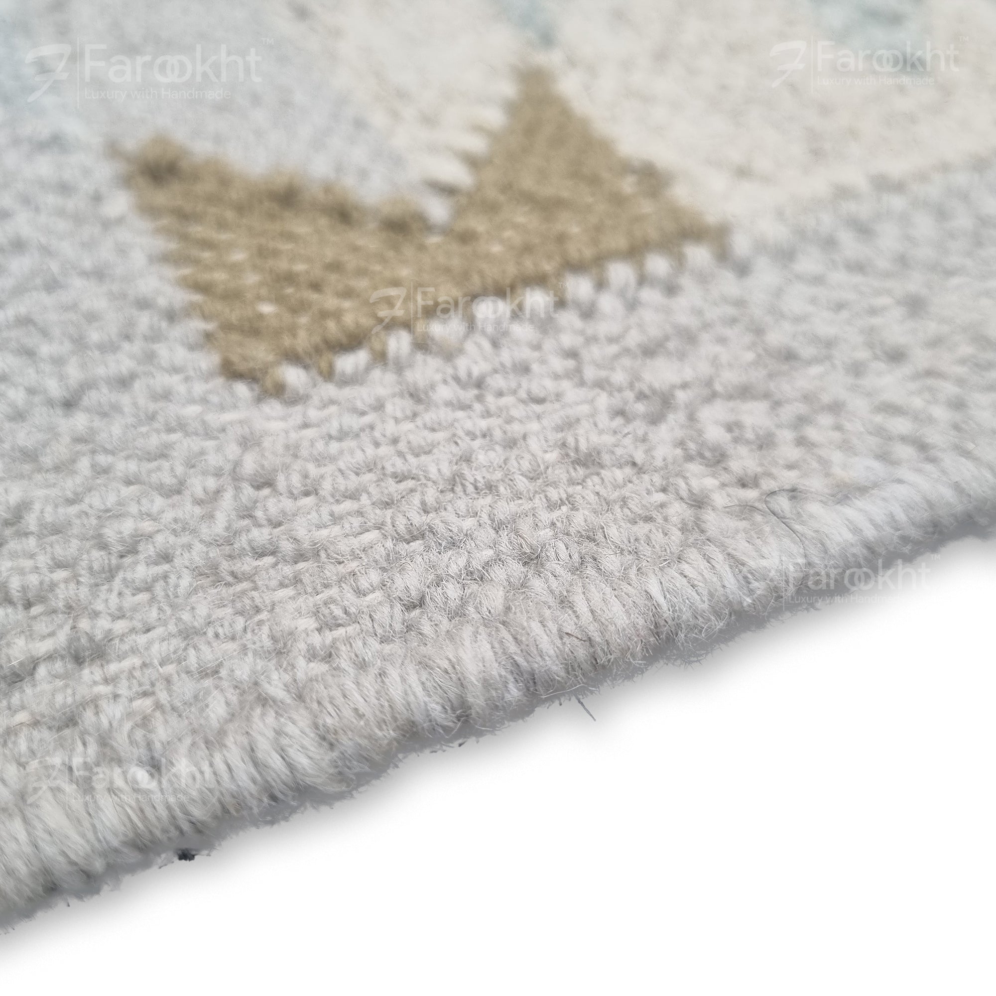 Light Blue Handwoven Flatweave Rug