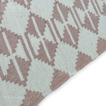 Handwoven Pink Geometric Rug