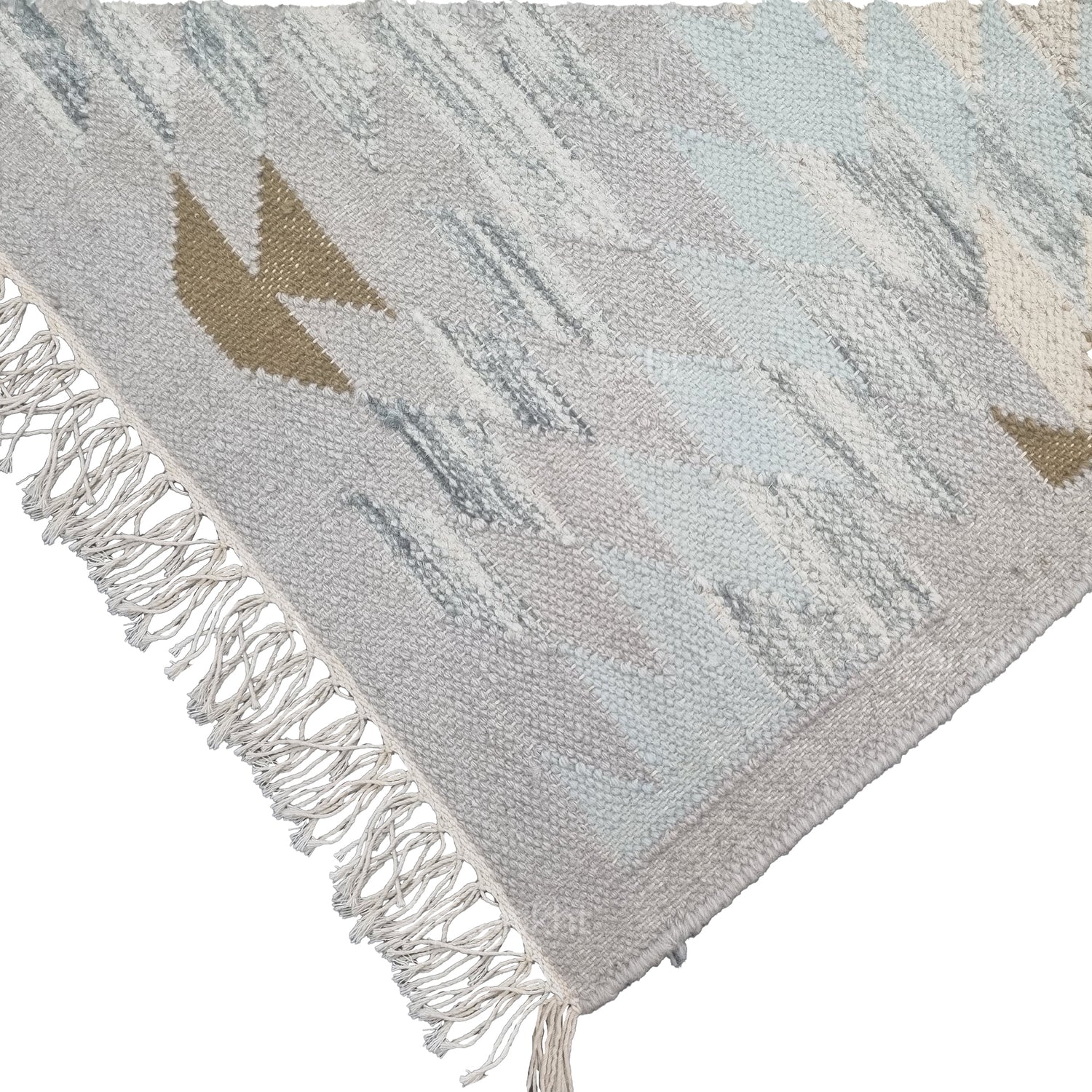 Light Blue Handwoven Flatweave Rug