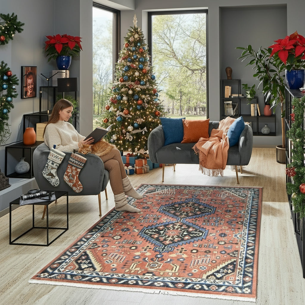 Hand Knotted Oushak Carpet and Rugs 06