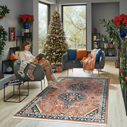 Hand Knotted Oushak Carpet and Rugs 06