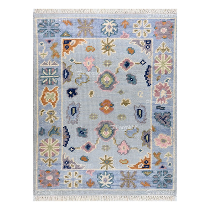 Hand Knotted Oushak Carpet and Rugs 030