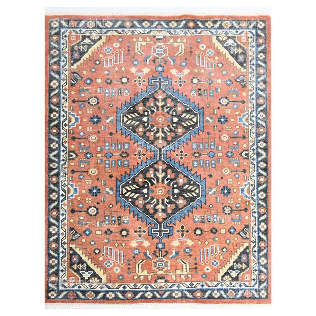 Hand Knotted Oushak Carpet and Rugs 06