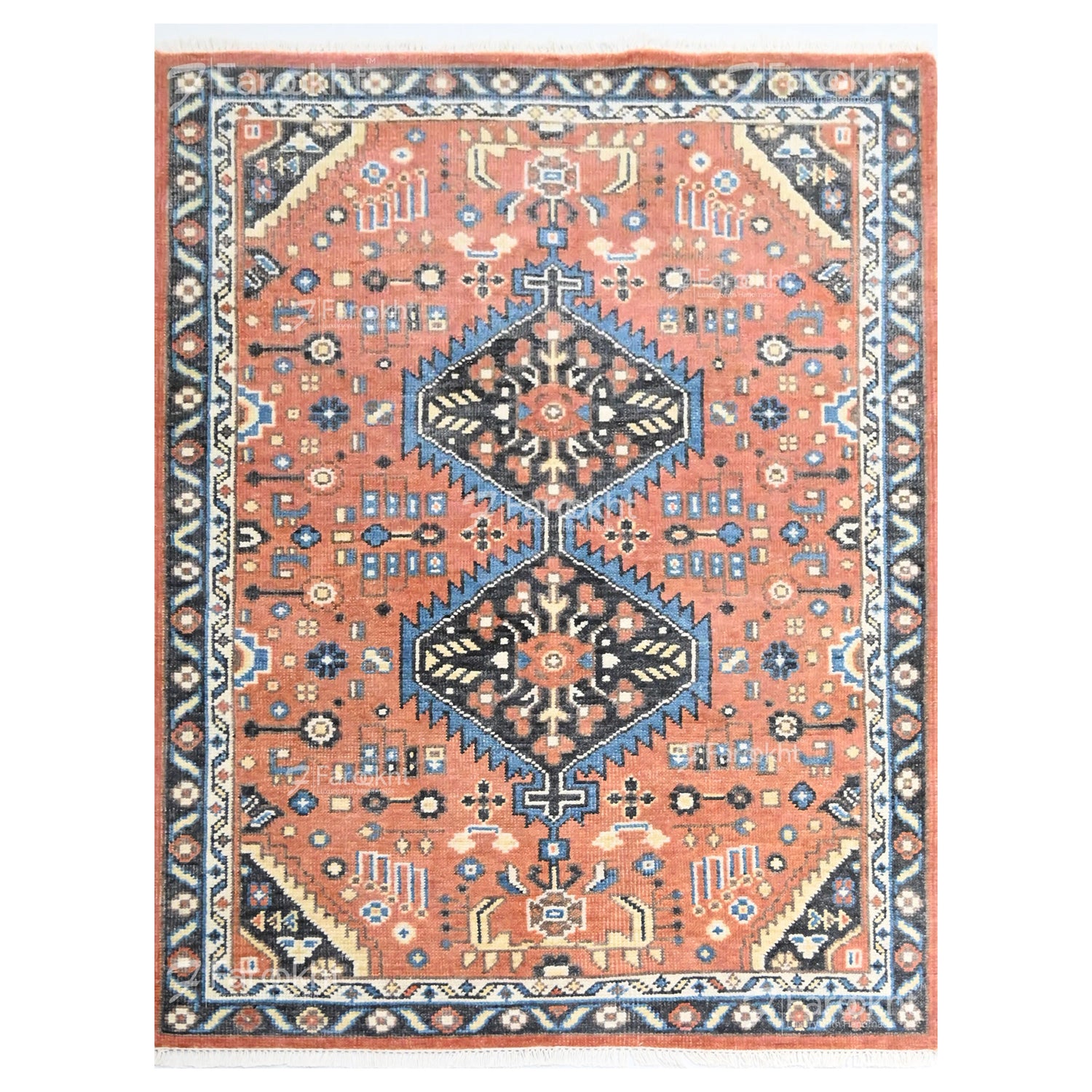 Hand Knotted Oushak Carpet and Rugs 06