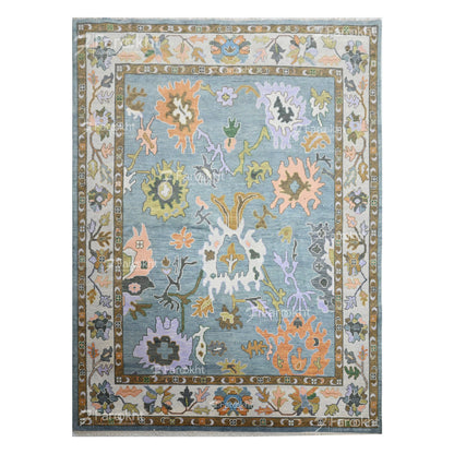 Hand Knotted Oushak Carpet and Rugs 034