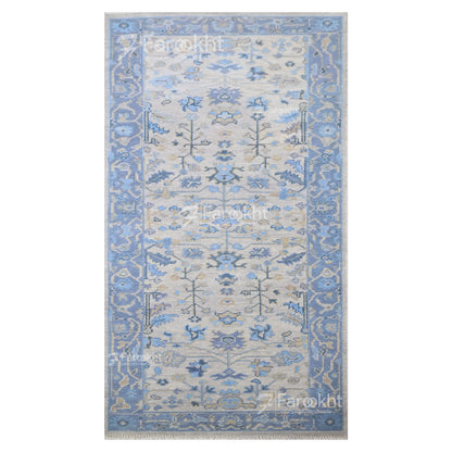 Decorative rug with floral pattern on a white background
