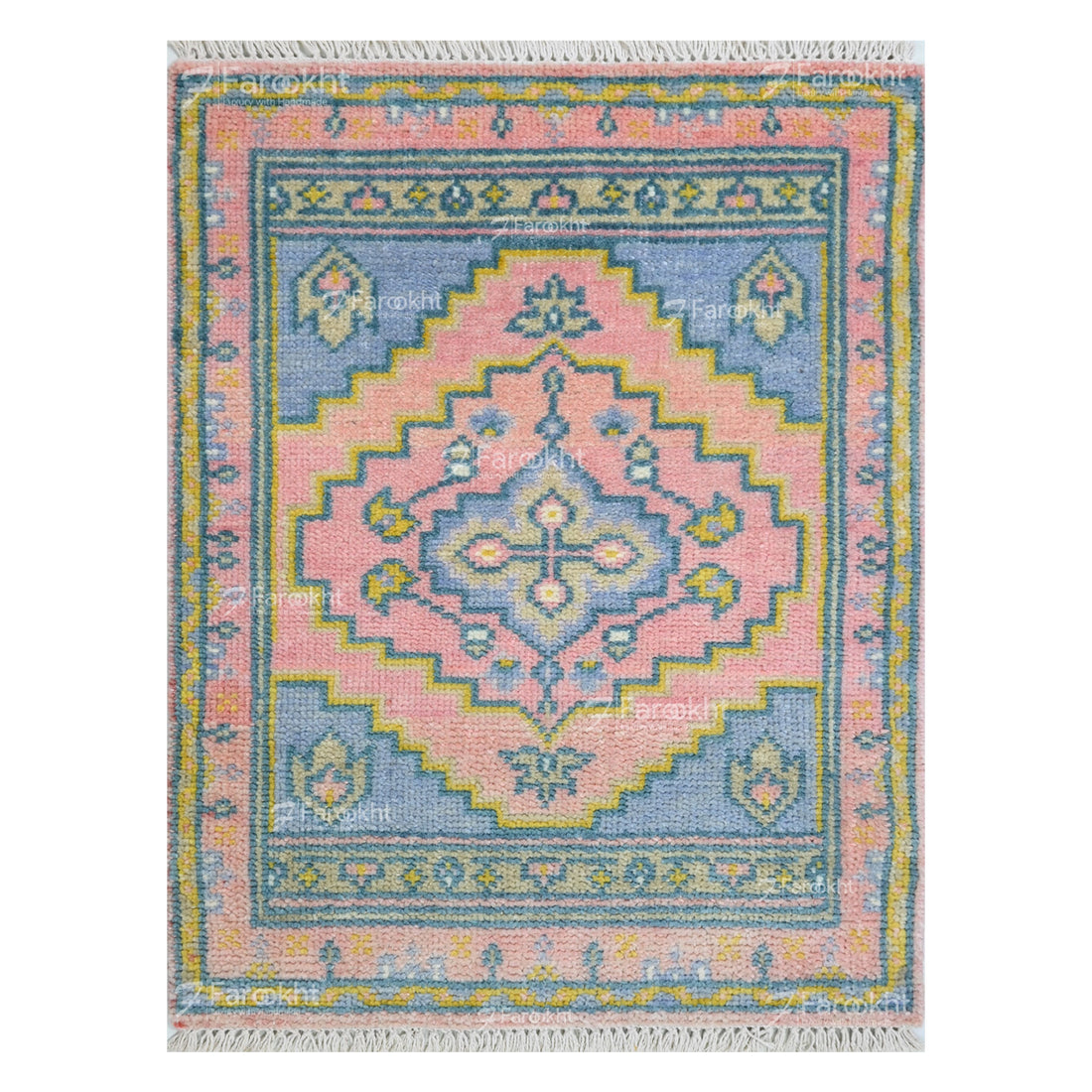 Hand Knotted Oushak Carpet and Rugs 019