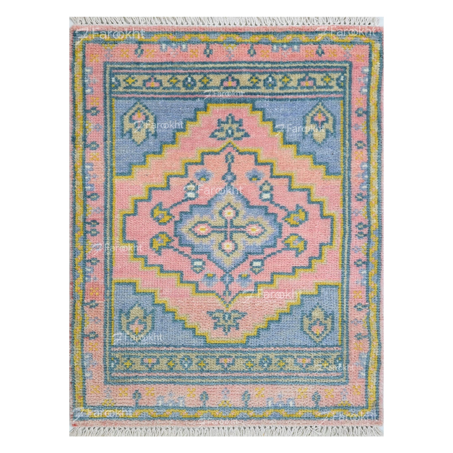 Hand Knotted Oushak Carpet and Rugs 019