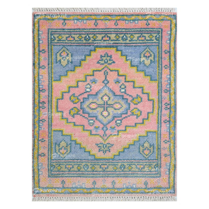 Hand Knotted Oushak Carpet and Rugs 019
